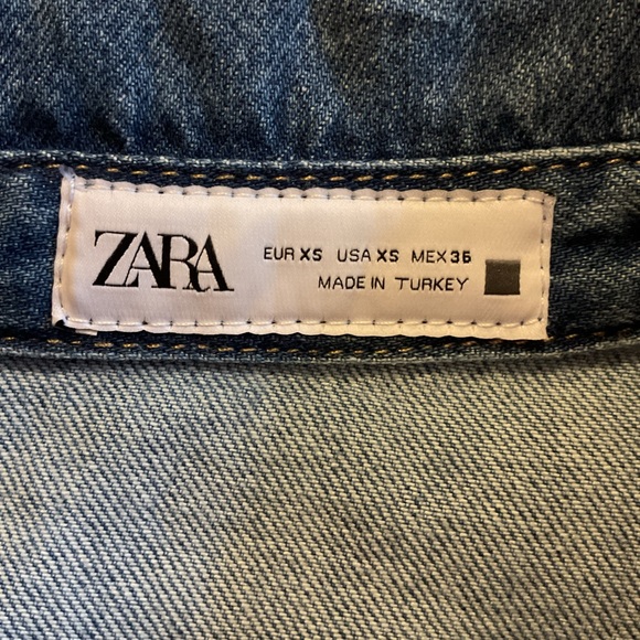 ZARA Denim Mini Dress - Size XS - NWT - Picture 4 of 10